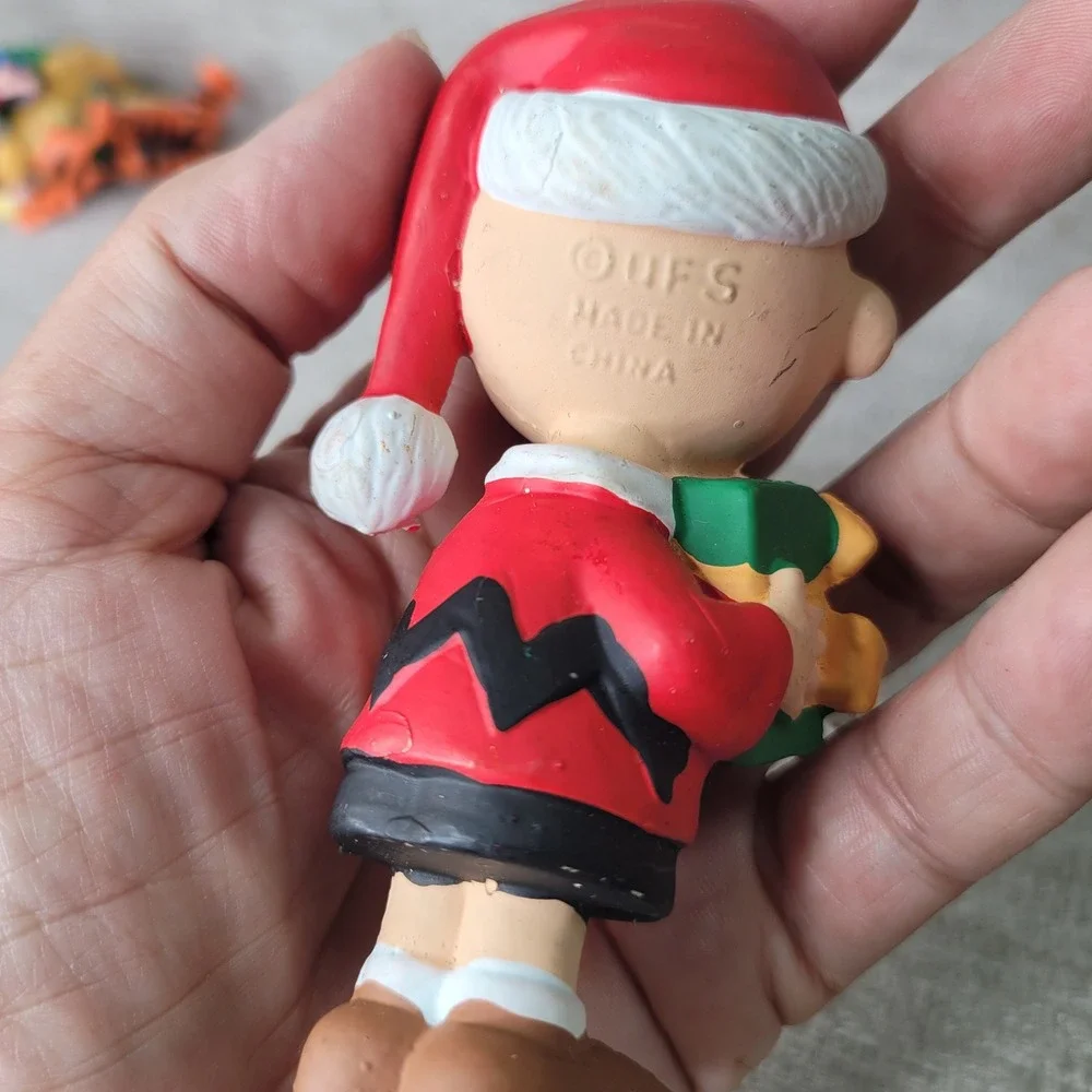 Vintage Peanuts Snoopy Charlie Brown Christmas Ornament 5pc Kurt Adler Figurine